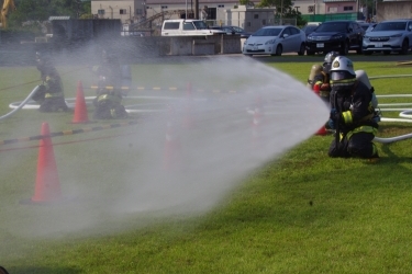 消防活動訓練の写真