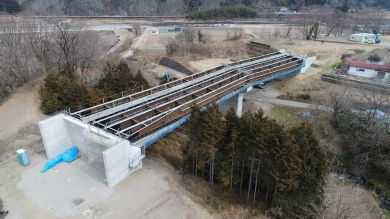 鳴沢川上部工完成写真