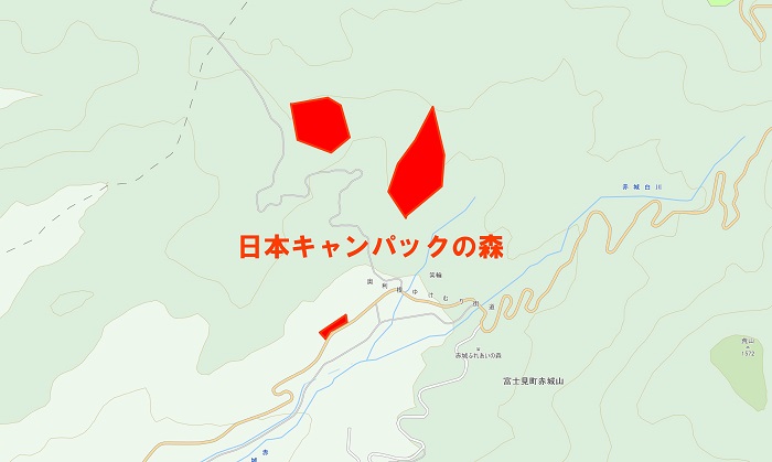 日本キャンパックの森位置図画像