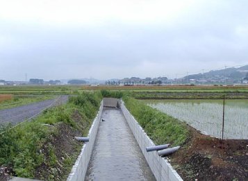 整備後の水路　写真