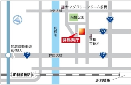 群馬県庁地図画像
