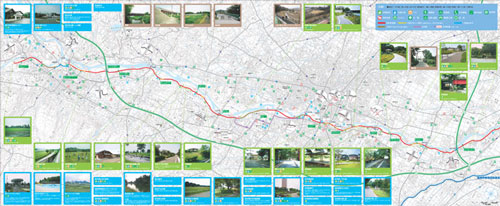 利根川自転車道のマップ中面：画像
