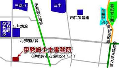 伊勢崎土木事務所の地図画像
