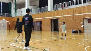 バドミントン強化練習の様子の写真
